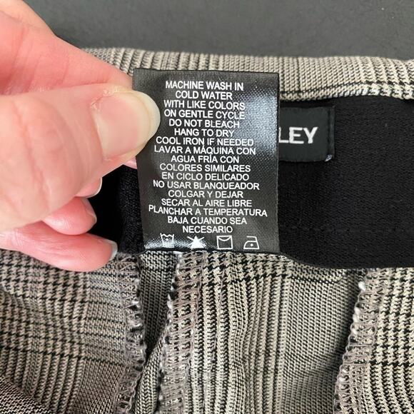 HILARY Radley Business Casual Retro Black Gray Plaid Pull On Ankle Pants Small - Picture 6 of 10